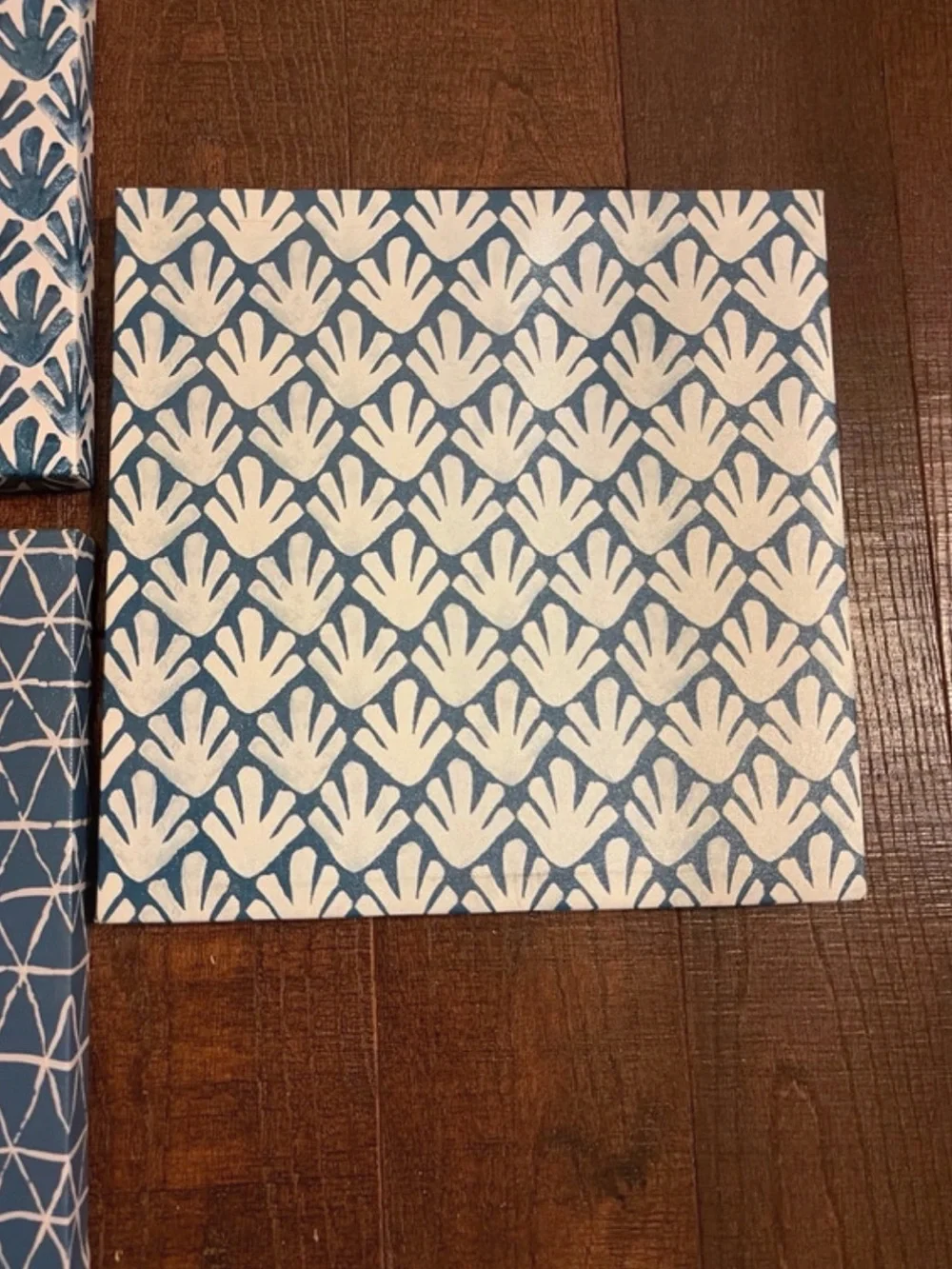 Blue Patterned Wall Art Set - Home Wall Decor